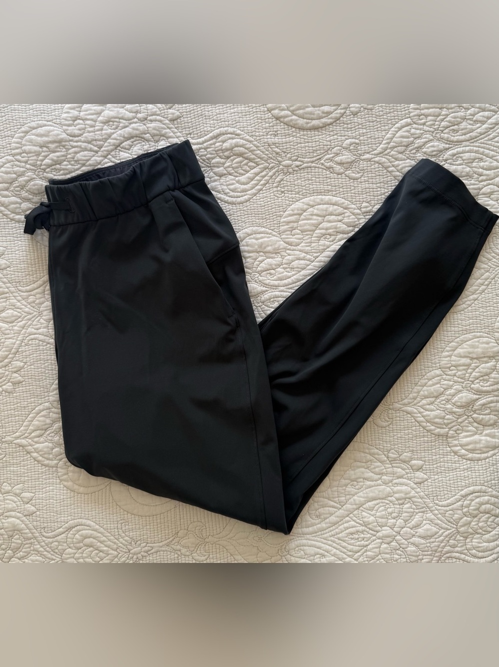 Lululemon On The Fly Pants Dark Grey Luxtreme 7/8 Trousers Sz 6 Comfy Athleisure